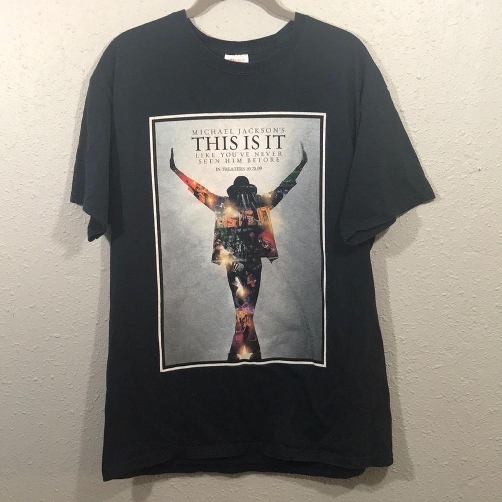 Michael Jackson Black “This is it.” Movie T-Shirt‎